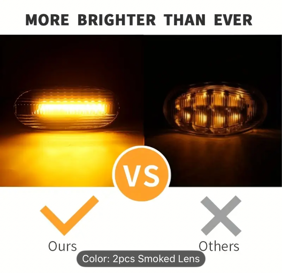 Smoked side fender lights for sprinter. 2 x pack