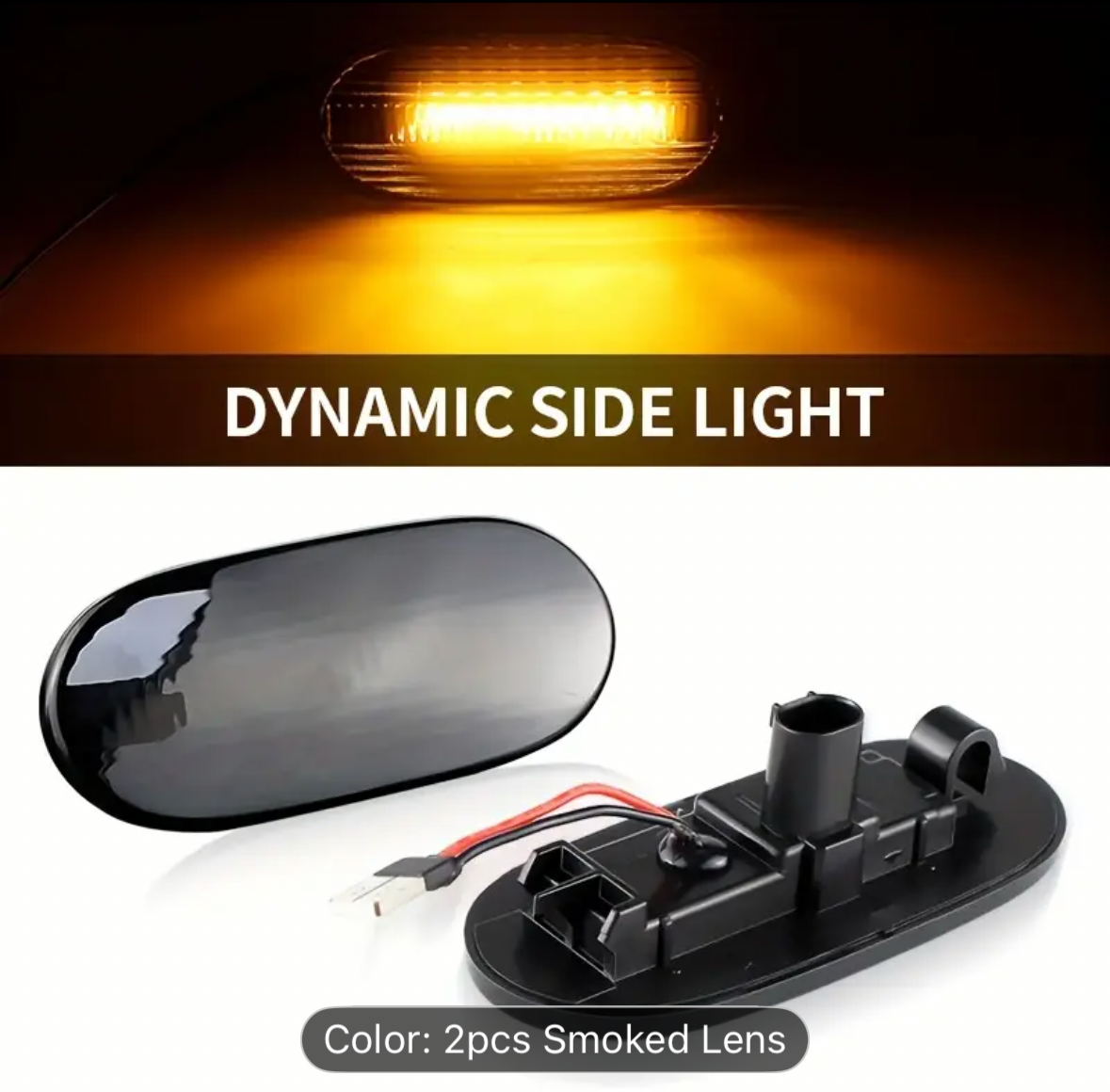 Smoked side fender lights for sprinter. 2 x pack