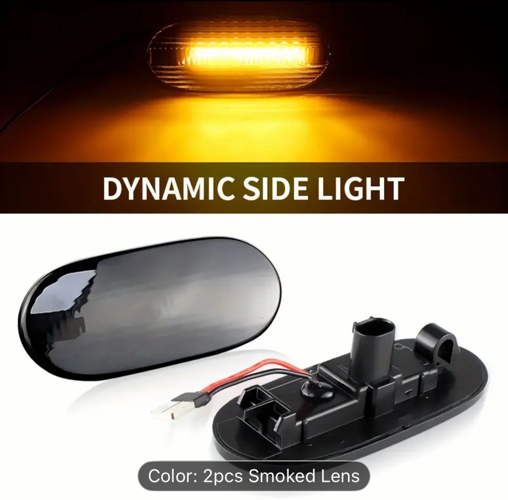 Smoked side fender lights for sprinter. 2 x pack