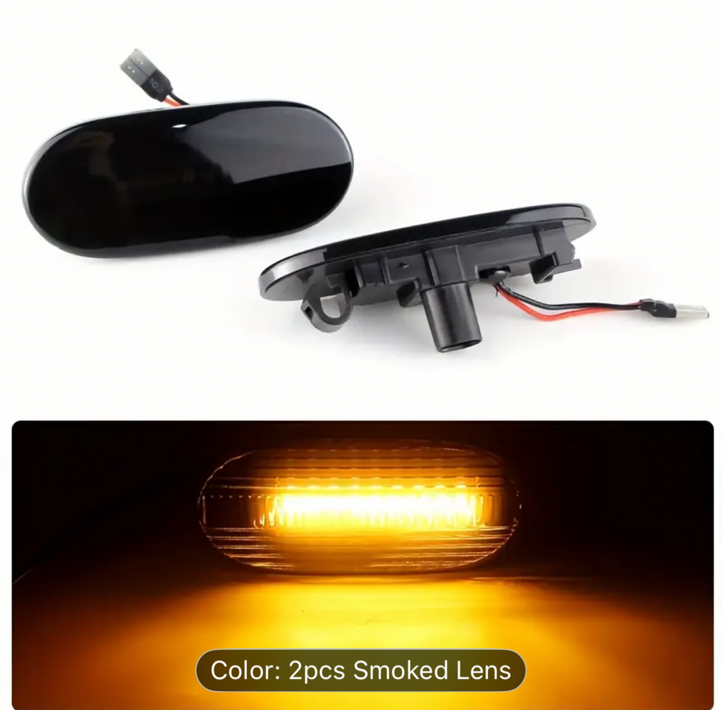 Smoked side fender lights for sprinter. 2 x pack