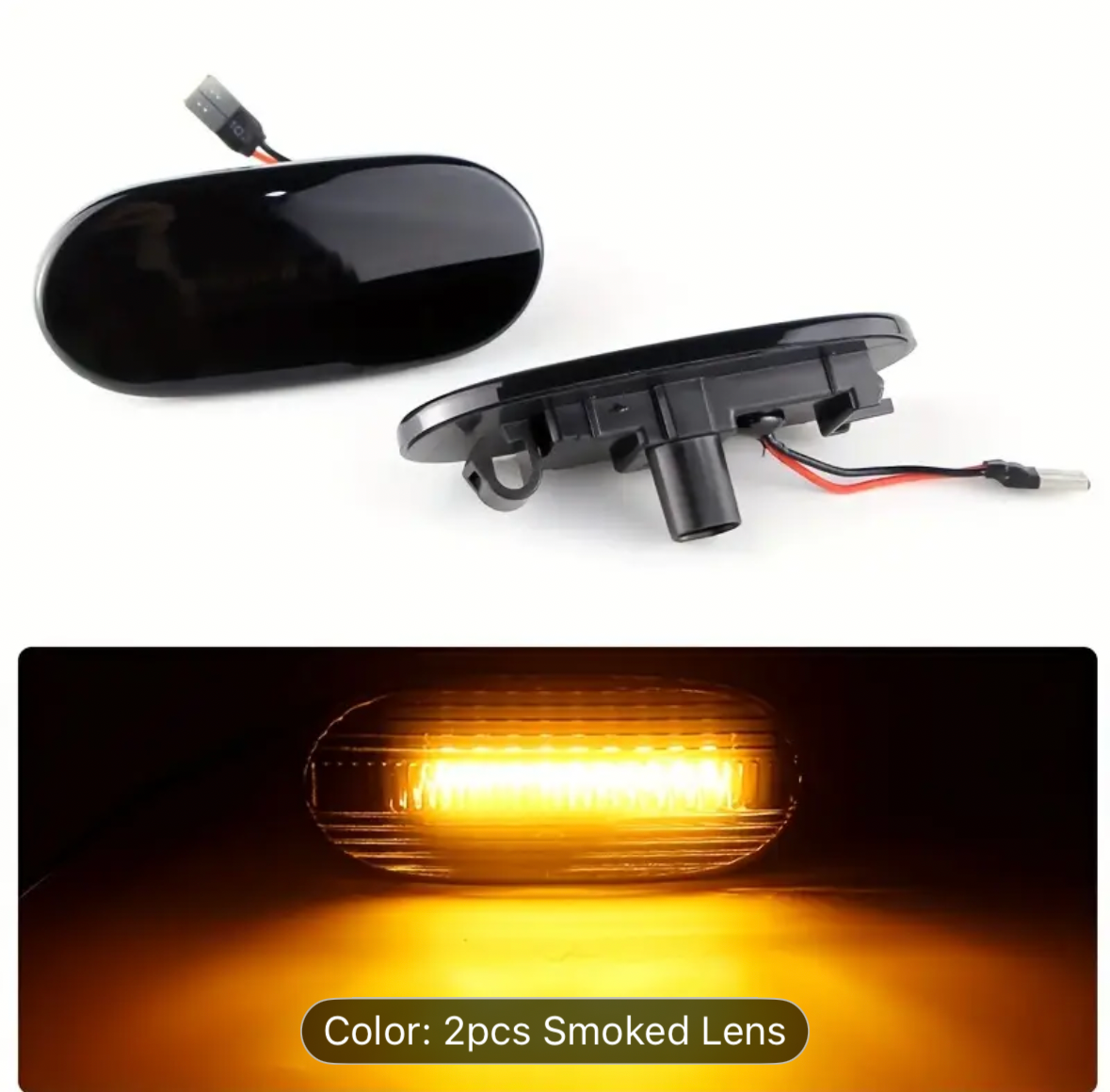 2pcs LED Fender Side Marker Lights - Plug-and-Play Amber Replacement, Ultra-Bright LED, for Mercedes-Benz Sprinter W906 (2006-2018) & VW Crafter 2E/2F (2006-2016)